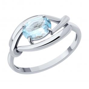 Серебряное кольцо Diamant с топазом 94-310-00186-1 фото