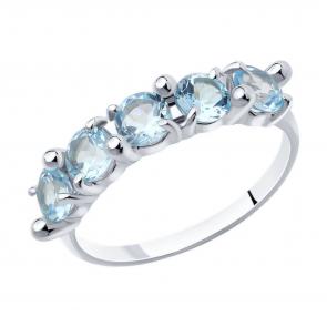 Серебряное кольцо Diamant с топазом 94-310-00346-1 фото
