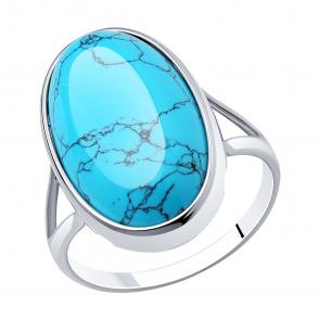 Серебряное кольцо Diamant с бирюзой 94-310-00384-1 фото