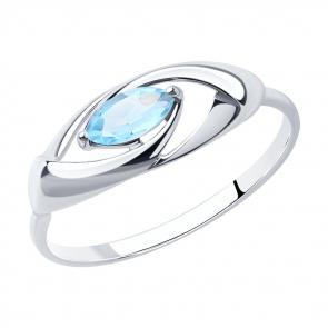 Серебряное кольцо Diamant с топазом 94-310-00549-1 фото