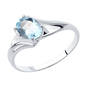 Серебряное кольцо Diamant с топазом 94-310-00587-1 фото