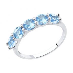 Серебряное кольцо Diamant с топазом 94-310-00588-1 фото