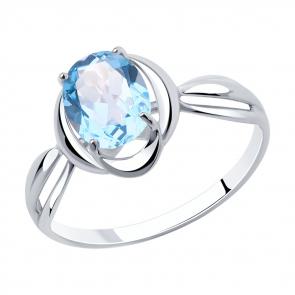 Серебряное кольцо Diamant с топазом 94-310-00604-1 фото