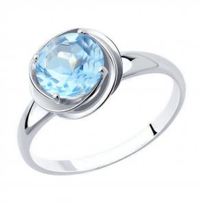 Серебряное кольцо Diamant с топазом 94-310-00623-1 фото