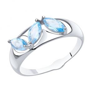 Серебряное кольцо Diamant с топазом 94-310-00633-1 фото