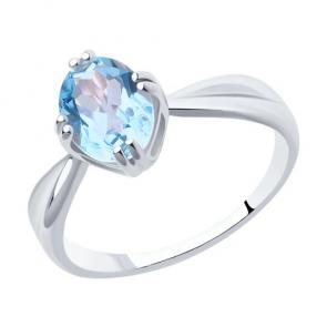 Серебряное кольцо Diamant с топазом 94-310-00635-1 фото
