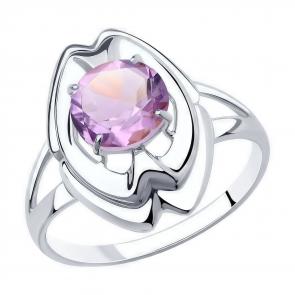 Серебряное кольцо Diamant с аметистом 94-310-00680-2 фото