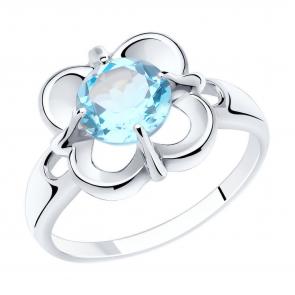 Серебряное кольцо Diamant с топазом 94-310-00713-1 фото
