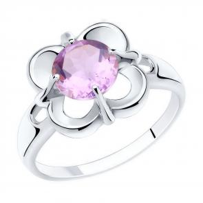 Серебряное кольцо Diamant с аметистом 94-310-00713-3 фото