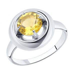 Серебряное кольцо Diamant с цитрином 94-310-00782-3 фото