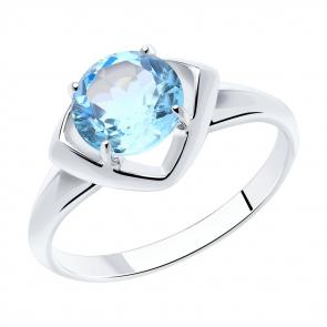 Серебряное кольцо Diamant с топазом 94-310-00783-1 фото