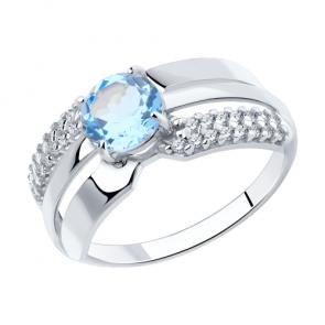 Серебряное кольцо Diamant с топазом и фианитом 94-310-00794-1 фото