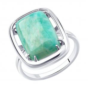 Серебряное кольцо Diamant с амазонитом 94-310-00897-1 фото