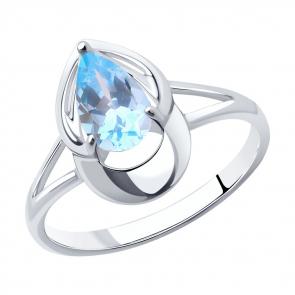 Серебряное кольцо Diamant с топазом 94-310-00981-1 фото