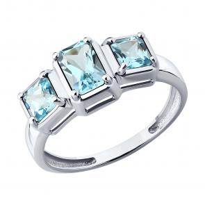 Серебряное кольцо Diamant с топазом 94-310-01769-1 фото