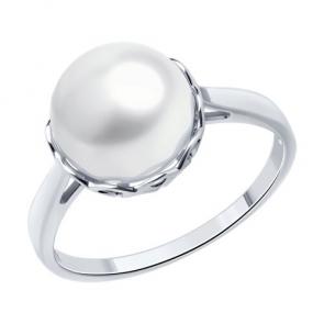 Серебряное кольцо Diamant с жемчугом 94-310-01928-1 фото