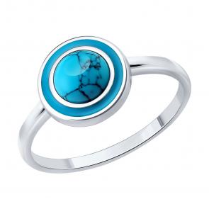 Серебряное кольцо Diamant с бирюзой 94-310-02367-1 фото