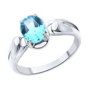 Серебряное кольцо Diamant с топазом 94-310-02682-1 фото