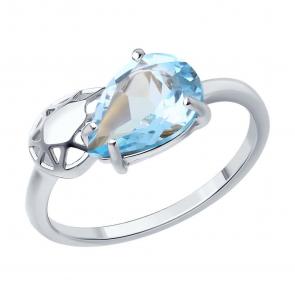 Серебряное кольцо Diamant с топазом 94-310-02688-1 фото