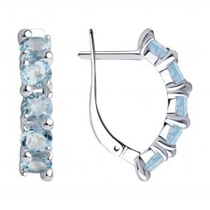 Серебряные серьги Diamant с топазом 94-320-00346-1 фото