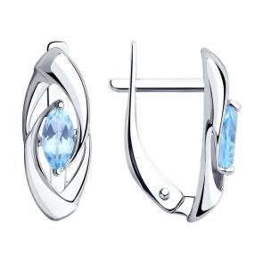 Серебряные серьги Diamant с топазом 94-320-00549-1 фото