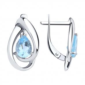 Серебряные серьги Diamant с топазом 94-320-00594-1 фото