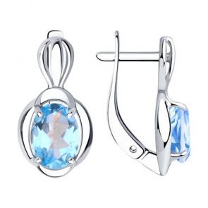 Серебряные серьги Diamant с топазом 94-320-00604-1 фото