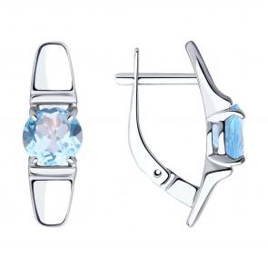 Серебряные серьги Diamant с топазом 94-320-00628-1 фото