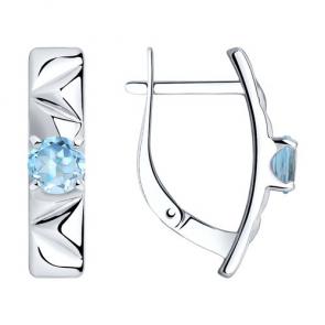 Серебряные серьги Diamant с топазом 94-320-00793-1 фото