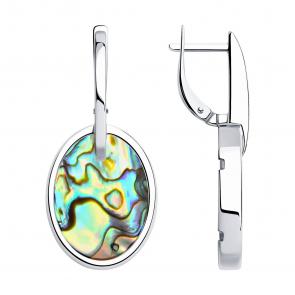 Серебряные серьги Diamant с перламутром 94-320-01805-1 фото