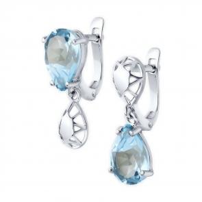 Серебряные серьги Diamant с топазом 94-320-02688-1 фото