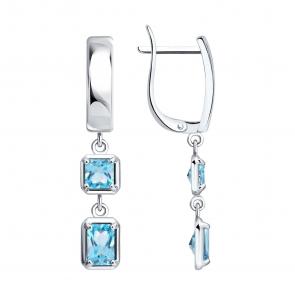 Серебряные серьги Diamant с топазом 94-321-01769-1 фото