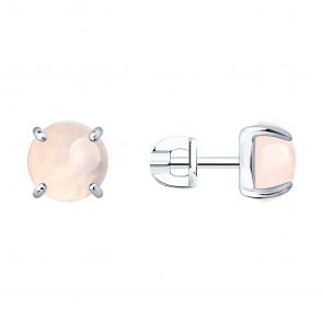 Серебряные серьги Diamant с кварцем 94-322-02384-2 фото