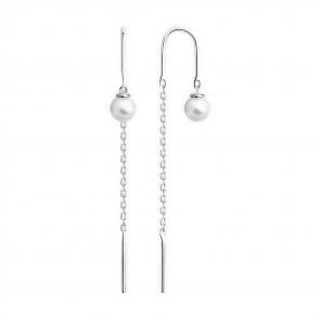 Серебряные серьги Diamant с жемчугом 94-323-01495-1 фото