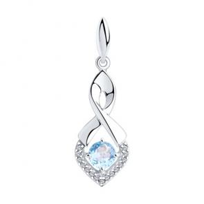 Серебряная подвеска Diamant с топазом и фианитом 94-330-00380-1 фото
