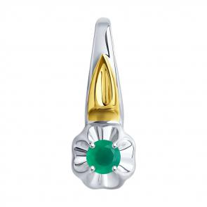 Подвеска из лимонного серебра Diamant с агатом 94-330-00976-2 фото