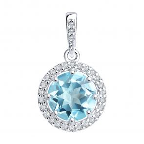 Серебряная подвеска Diamant с топазом и фианитом 94-330-02052-1 фото