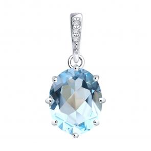 Серебряная подвеска Diamant с топазом и фианитом 94-330-02054-1 фото