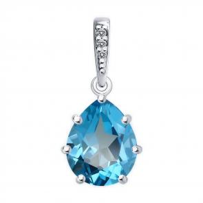 Серебряная подвеска Diamant с топазом и фианитом 94-330-02059-1 фото