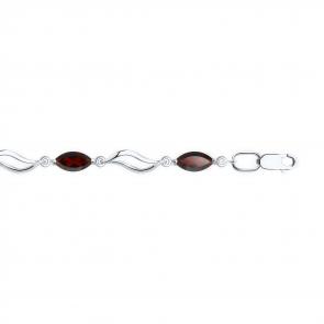 Серебряный браслет Diamant с гранатом 94-350-00409-2 фото