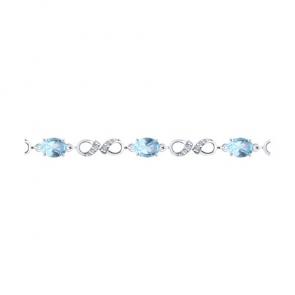 Серебряный браслет Diamant с топазом и фианитом 94-350-00586-1 фото