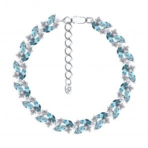 Серебряный браслет Diamant с ситаллом цвета Лондон топаз и фианитом 94-350-02173-1 фото