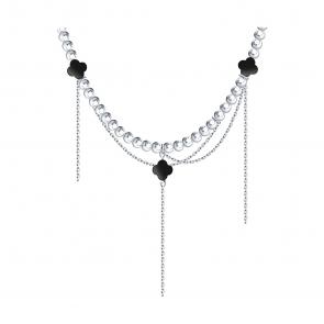 Серебряное колье Diamant с гематитом 94-370-00034-1 фото