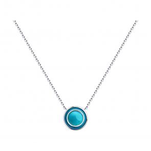Серебряное колье Diamant с бирюзой 94-370-02367-1 фото