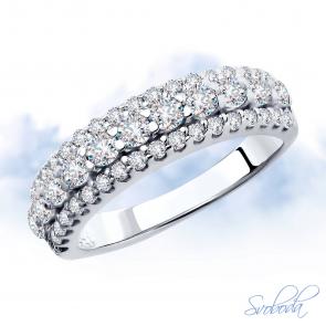 Серебряное кольцо SOKOLOV с фианитом 94011270-91 фото