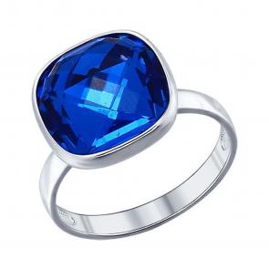 Серебряное кольцо SOKOLOV с кристаллом Swarovski 94011361 фото