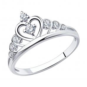 Серебряное кольцо SOKOLOV с фианитом 94011483-91 фото