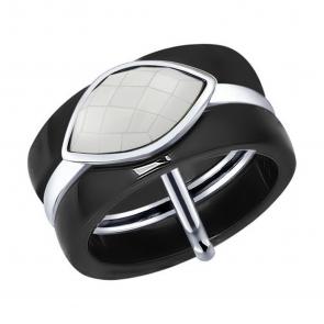 Серебряное кольцо SOKOLOV с керамикой 94011597 фото