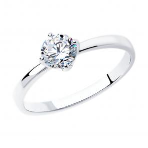 Серебряное кольцо SOKOLOV с фианитом 94011811-91 фото