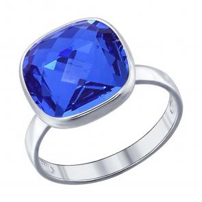 Серебряное кольцо SOKOLOV с кристаллом Swarovski 94011875 фото